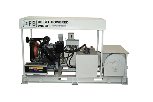 Winch motorizzato diesel